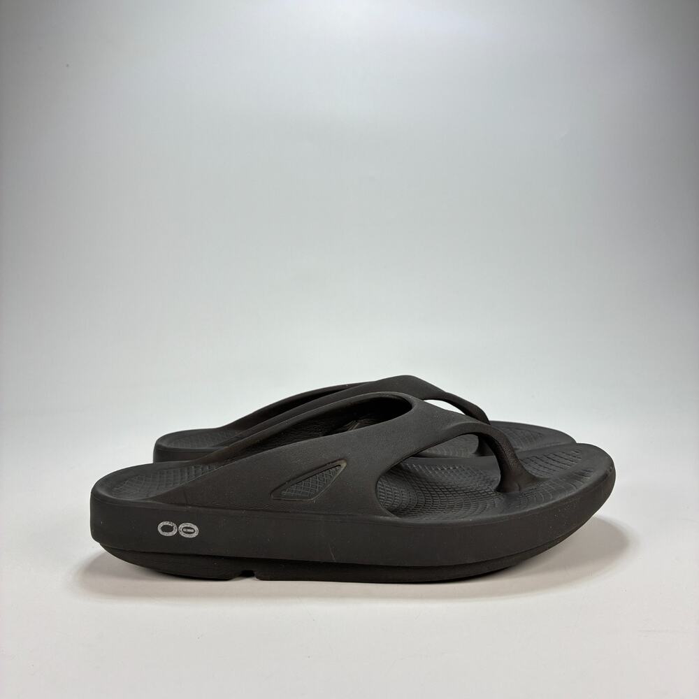 OOFOS OOriginal Black Lightweight Comfort Thong Recovery Sandals Women's Size 7